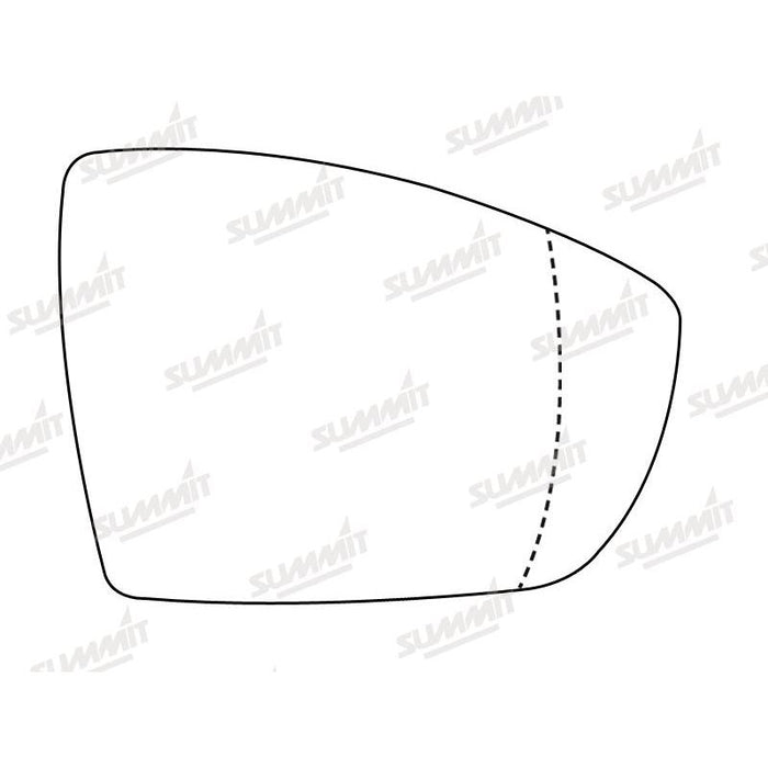 Summit Stick-On Aspheric Mirror Glass fits Ford Galaxy, S Max 06 on Kuga 08 on RHS - Summit Shop