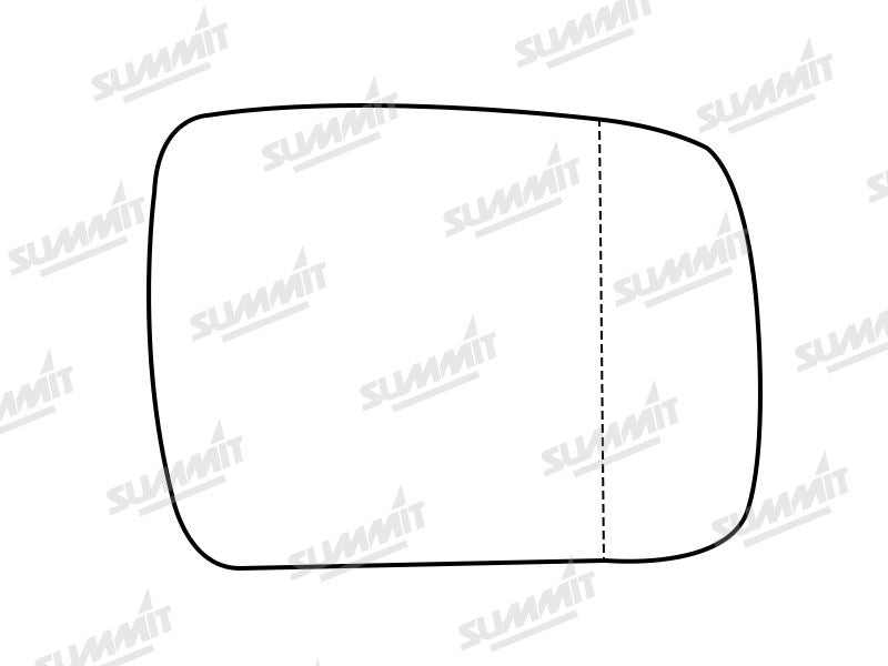 Summit Stick-On Aspheric Mirror Glass fits Land Rover Discovery 09 to 13 RHS - Summit Shop