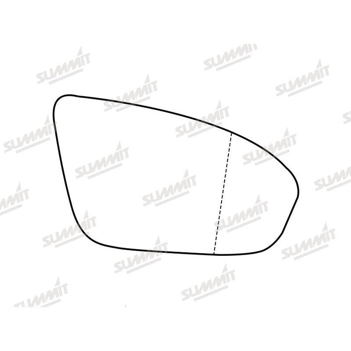 Summit Stick-On Aspheric Mirror Glass fits BMW 5 Series, M5, F10 & F18 13 to 17 RHS - Summit Shop