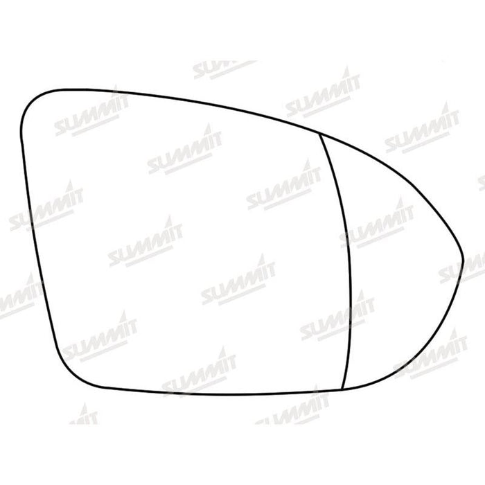 Summit Stick-On Aspheric Mirror Glass fits Vauxhall Astra K 16 to 17 RHS - Summit Shop
