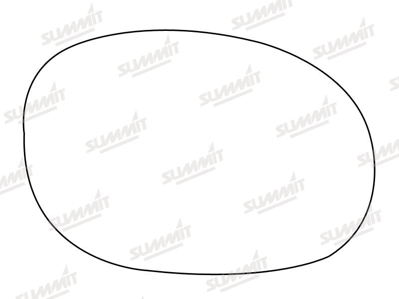 Summit Non-Heated Base Plate With Blind Spot Mirror Glass fits Peugeot 206 98 to 06 RHS - Summit Shop