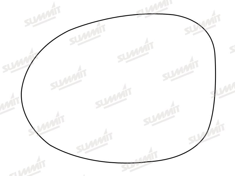 Summit Stick-On Standard Mirror Glass fits Renault Twingo LHS - Summit Shop