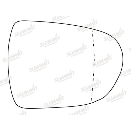 Summit Stick-On Standard Mirror Glass fits Hyundai i40 12 on RHS - Summit Shop
