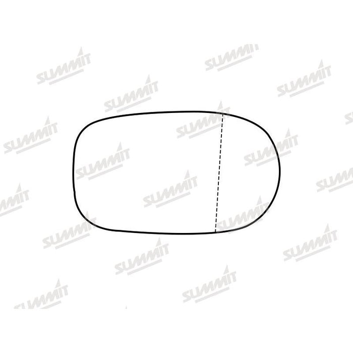 Summit Stick-On Standard Mirror Glass fits Alfa Romeo 166 97 to 07 LHS & RHS - Summit Shop