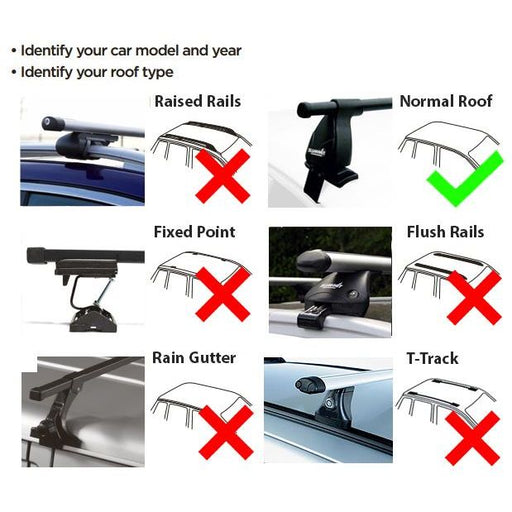Summit Roof Rack Cross Bars fits Renault Clio IV 5 door 2012-2017 - Summit Shop