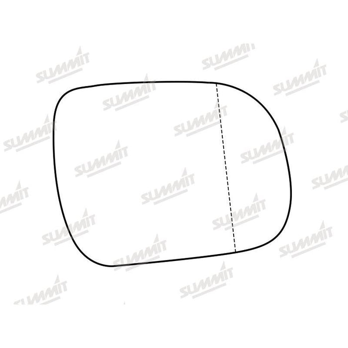Summit Stick-On Aspheric Mirror Glass fits Toyota Hilux 05 to 16 RHS - Summit Shop