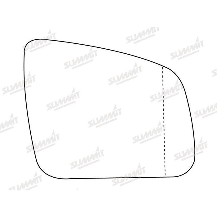 Summit Stick-On Aspheric Mirror Glass fits Mercedes C Class 07 on RHS - Summit Shop