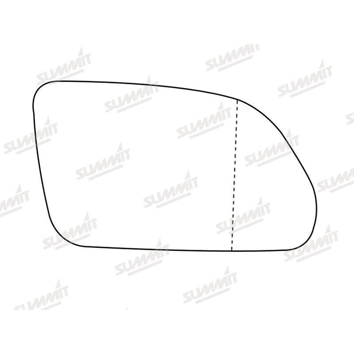 Summit Non-Heated Base Plate With Blind Spot Mirror Glass fits VW Polo / Skoda Octavia RHS - Summit Shop