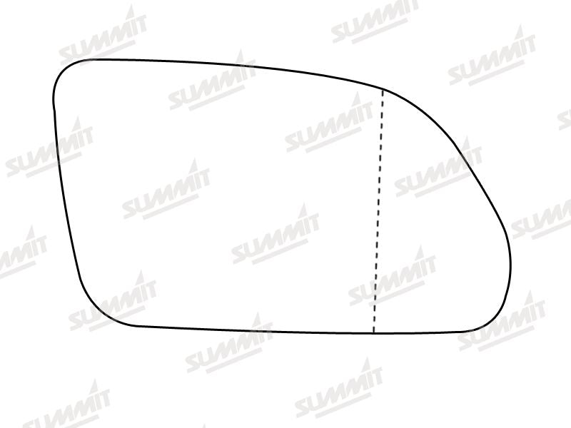 Summit Non-Heated Base Plate With Blind Spot Mirror Glass fits VW Polo / Skoda Octavia RHS - Summit Shop