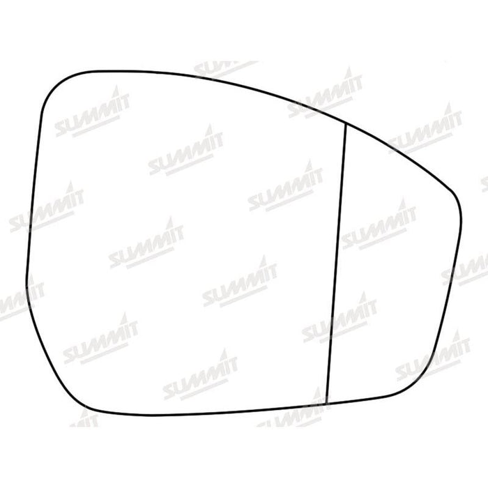 Summit Stick-On Aspheric Mirror Glass fits Range Rover Evoque 14 to 17 RHS - Summit Shop