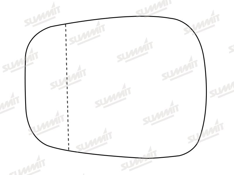 Summit Non-Heated Base Plate With Blind Spot Mirror Glass fits Renault Kangoo 01 on LHS RHS - Summit Shop