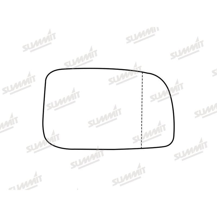 Summit Stick-On Aspheric Mirror Glass fits Daihatsu Sirion 07 to 14 RHS - Summit Shop
