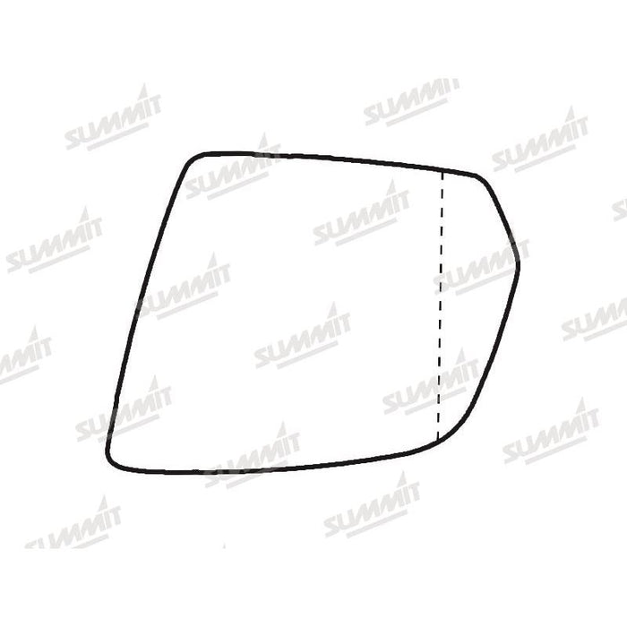 Summit Stick-On Aspheric Mirror Glass fits Mercedes W164/ X164 08-12 LHS - Summit Shop