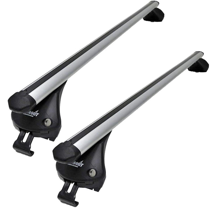 Summit SUP-957C Premium Integrated Railing Bar for Cars with Running Rails, Aluminium, Set of 2 - Summit Shop
