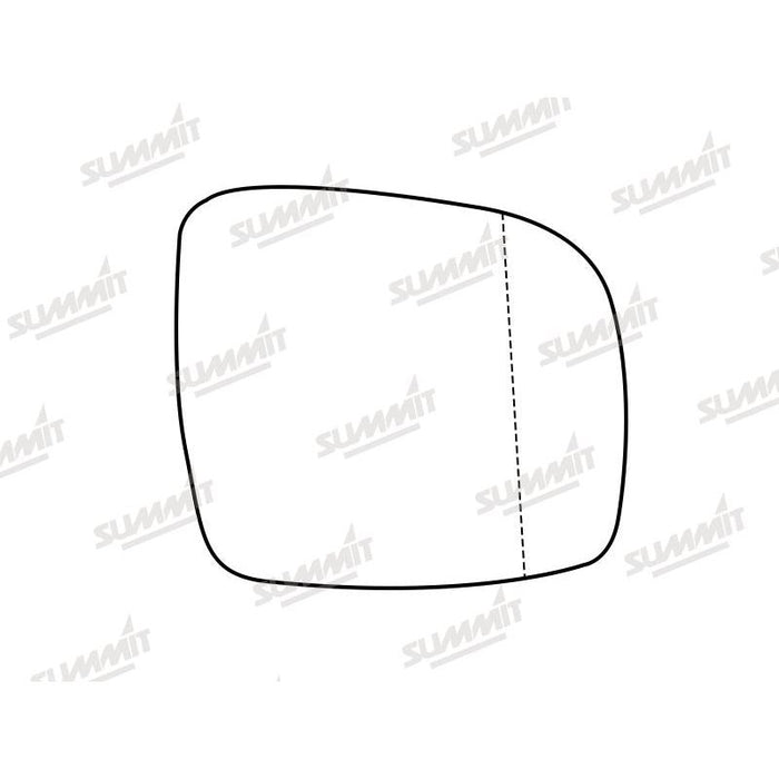 Summit Stick-On Standard Mirror Glass fits Chrysler Grand Voyager 07 to 17 RHS - Summit Shop