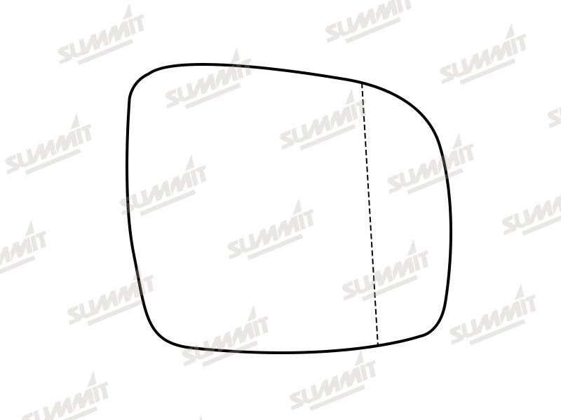 Summit Stick-On Standard Mirror Glass fits Chrysler Grand Voyager 07 to 17 RHS - Summit Shop