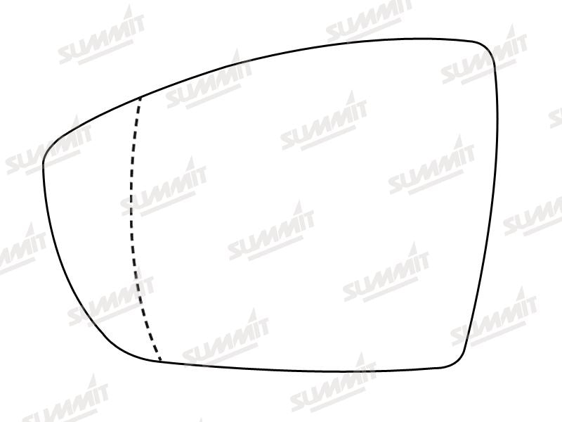 Summit Stick-On Standard Mirror Glass fits Ford Galaxy, S Max 06 on Kuga 08 on LHS - Summit Shop