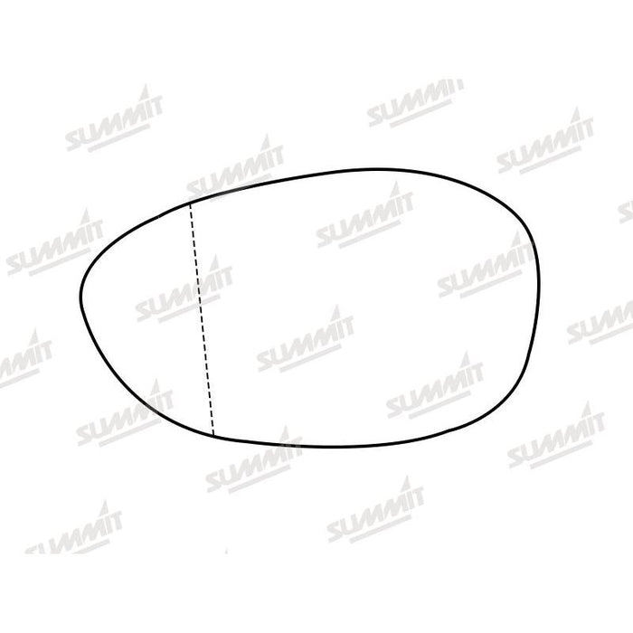 Summit Stick-On Aspheric Mirror Glass fits Alfa Romeo Brera, 4C & 8C Spider LHS - Summit Shop