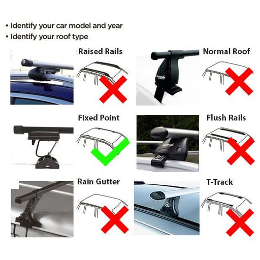 Summit Roof / Rack Cross Bars fits BMW 5 Series GT F07 2009 - 2017 - Summit Shop