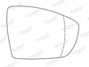 Summit Stick-On Aspheric Mirror Glass fits Ford Galaxy, S Max 06 on Kuga 08 on RHS - Summit Shop