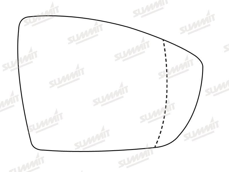 Summit Stick-On Aspheric Mirror Glass fits Ford Galaxy, S Max 06 on Kuga 08 on RHS - Summit Shop