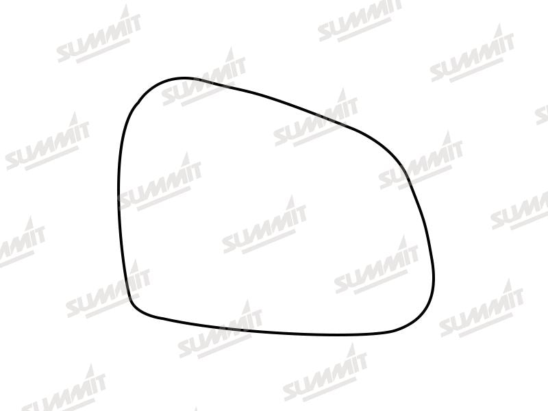 Summit Stick-On Standard Mirror Glass fits Hyundai i10 13 to 16 RHS - Summit Shop