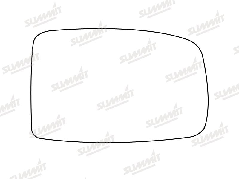 Summit Stick-On Standard Mirror Glass fits Fiat Panda 03 on RHS - Summit Shop