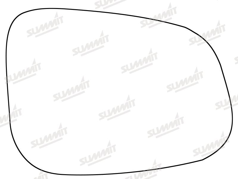 Summit Stick-On Standard Mirror Glass fits Jaguar XF 08 to 18 RHS - Summit Shop