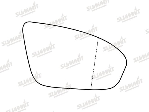 Summit Stick-On Aspheric Mirror Glass fits BMW 5 Series, M5, F10 & F18 13 to 17 RHS - Summit Shop