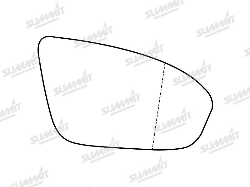Summit Stick-On Aspheric Mirror Glass fits BMW 5 Series, M5, F10 & F18 13 to 17 RHS - Summit Shop