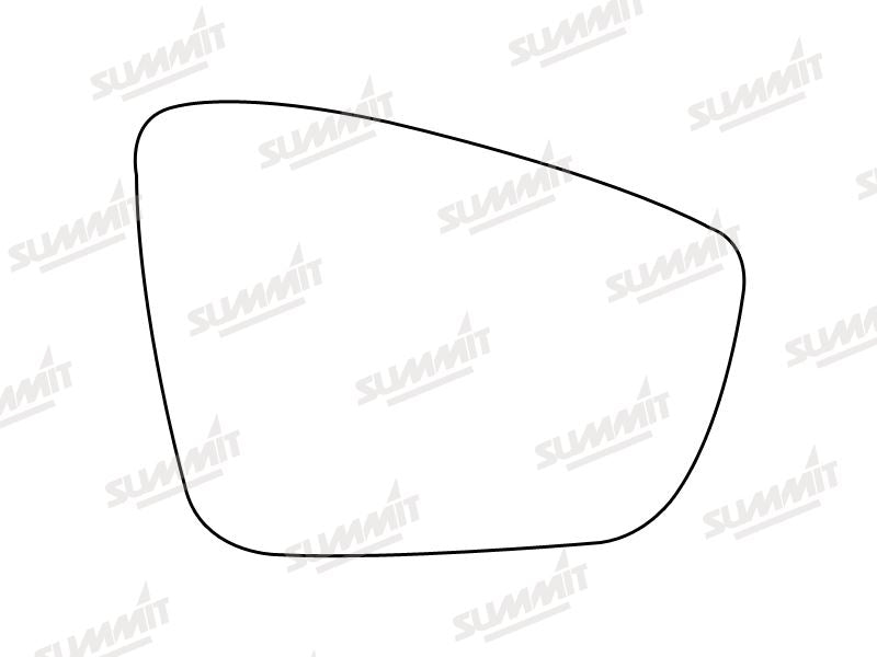 Summit Stick-On Standard Mirror Glass fits VW Polo 09 to 13 RHS - Summit Shop