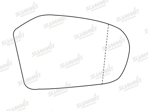 Summit Stick-On Anti Dazzle Mirror Glass fits Mercedes A B Class 05 on RHS - Summit Shop