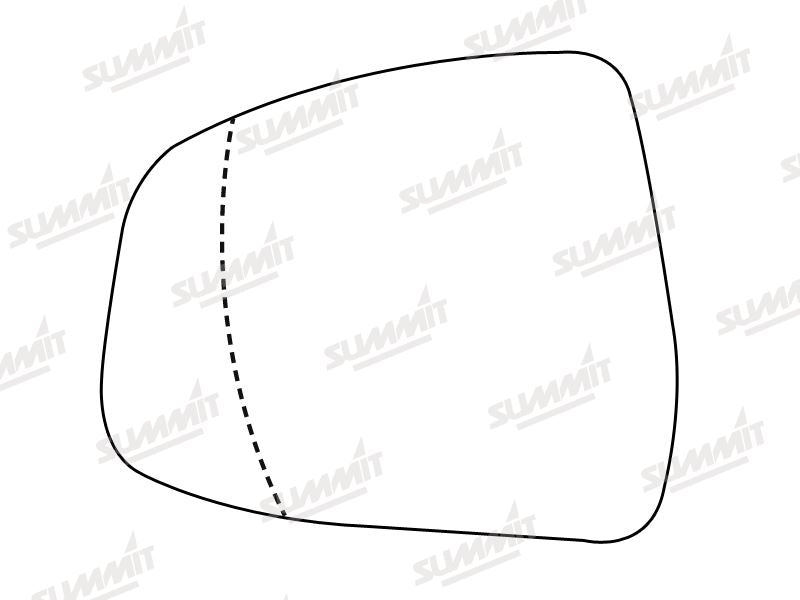 Summit Stick-On Standard Mirror Glass fits Ford Mondeo 4 LHS - Summit Shop