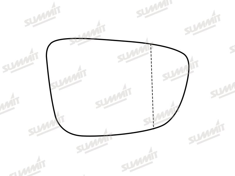 Summit Stick-On Aspheric Mirror Glass fits BMW 5 Series 17 on RHS - Summit Shop