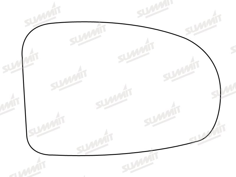 Summit Stick-On Standard Mirror Glass fits Toyota Avensis 08 on RHS - Summit Shop