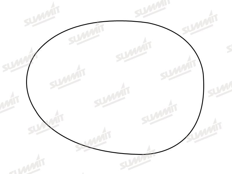 Summit Stick-On Standard Mirror Glass fits Peugeot 107 05 on LHS - Summit Shop