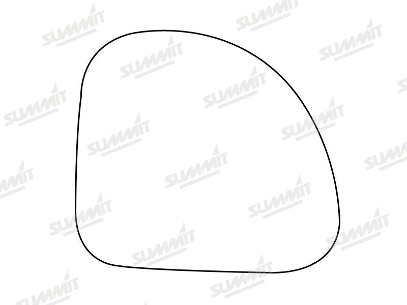 Summit Stick-On Standard Mirror Glass fits Fiat Multipla LHS - Summit Shop