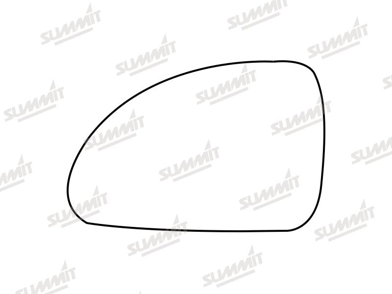 Summit Stick-On Standard Mirror Glass fits Kia Ceed 06 to 12 LHS - Summit Shop