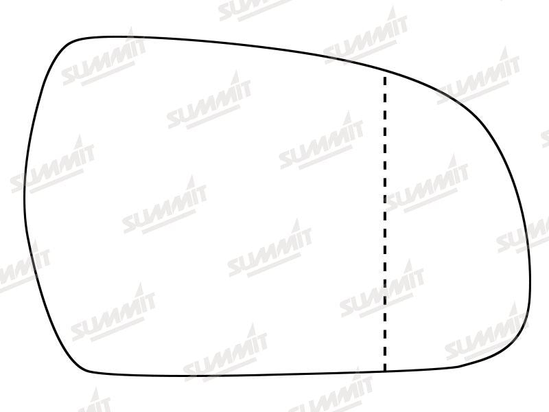 Summit Stick-On Standard Mirror Glass fits Audi A5 11 on RHS - Summit Shop