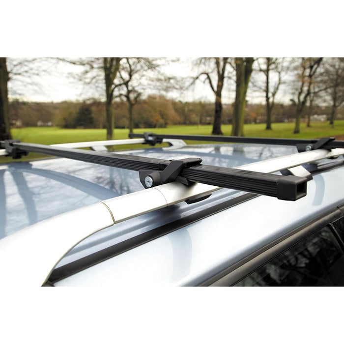 Summit SUM-001 Roof Bar to Fit Cars with Running Rails, Black Steel - Summit Shop