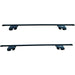 SUP-830 Premium Railing Roof Bar for Cars with Raised Running Rails, Black Steel, Set of 2 - Summit Shop