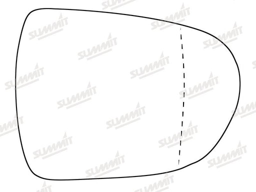 Summit Stick-On Standard Mirror Glass fits Hyundai i40 12 on RHS - Summit Shop