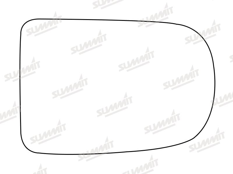 Summit Stick-On Standard Mirror Glass fits Daihatsu Mira RHS - Summit Shop