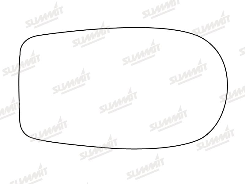 Summit Stick-On Standard Mirror Glass fits Fiat Punto LHS RHS - Summit Shop