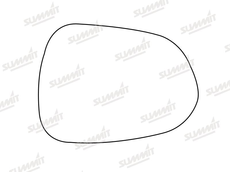 Summit Stick-On Standard Mirror Glass fits Honda Jazz 84 on RHS - Summit Shop