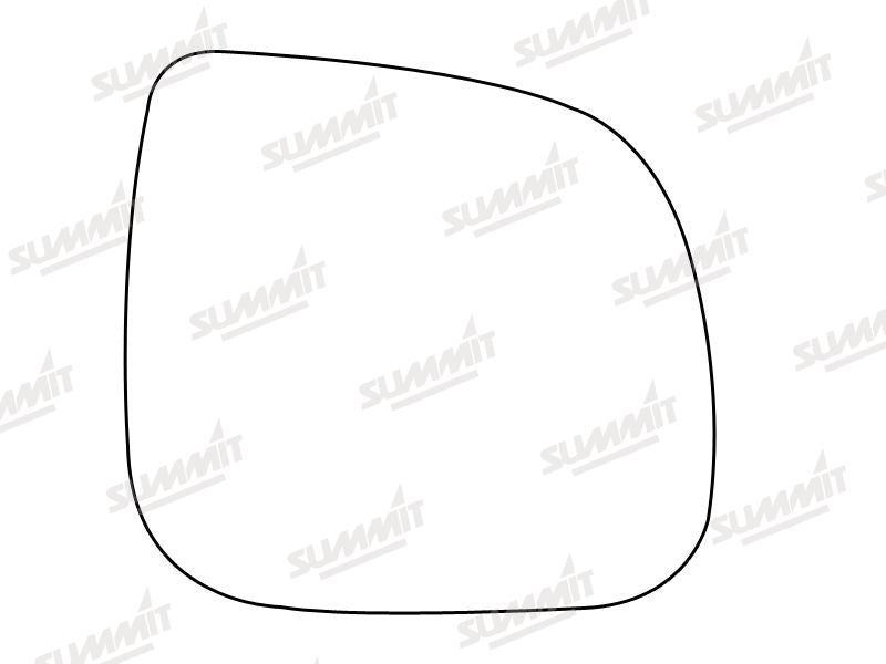Summit Stick-On Commercial Mirror Glass fits VW Transporter T5 Caddy 2010 on RHS - Summit Shop