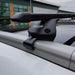 SUP-857A Premium Integrated Railing Bar for Cars with Running Rails, Black Steel, Set of 2 - Summit Shop