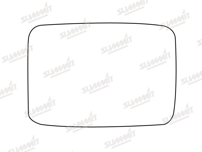 Summit Stick-On Standard Mirror Glass fits VW Golf Mk2 LHS - Summit Shop