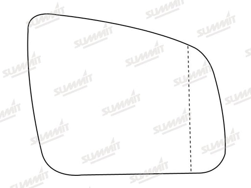 Summit Stick-On Aspheric Mirror Glass fits Mercedes C Class 07 on RHS - Summit Shop