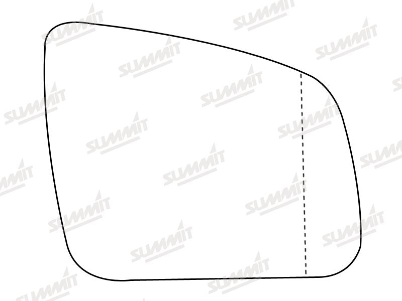 Summit Stick-On Aspheric Mirror Glass fits Mercedes C Class 07 on RHS - Summit Shop